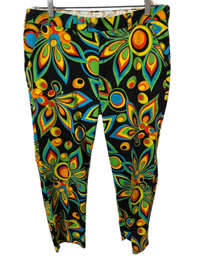 Loudmouth Golf “Shagadelic Black” Pants in Psychedelic Print Size 36
